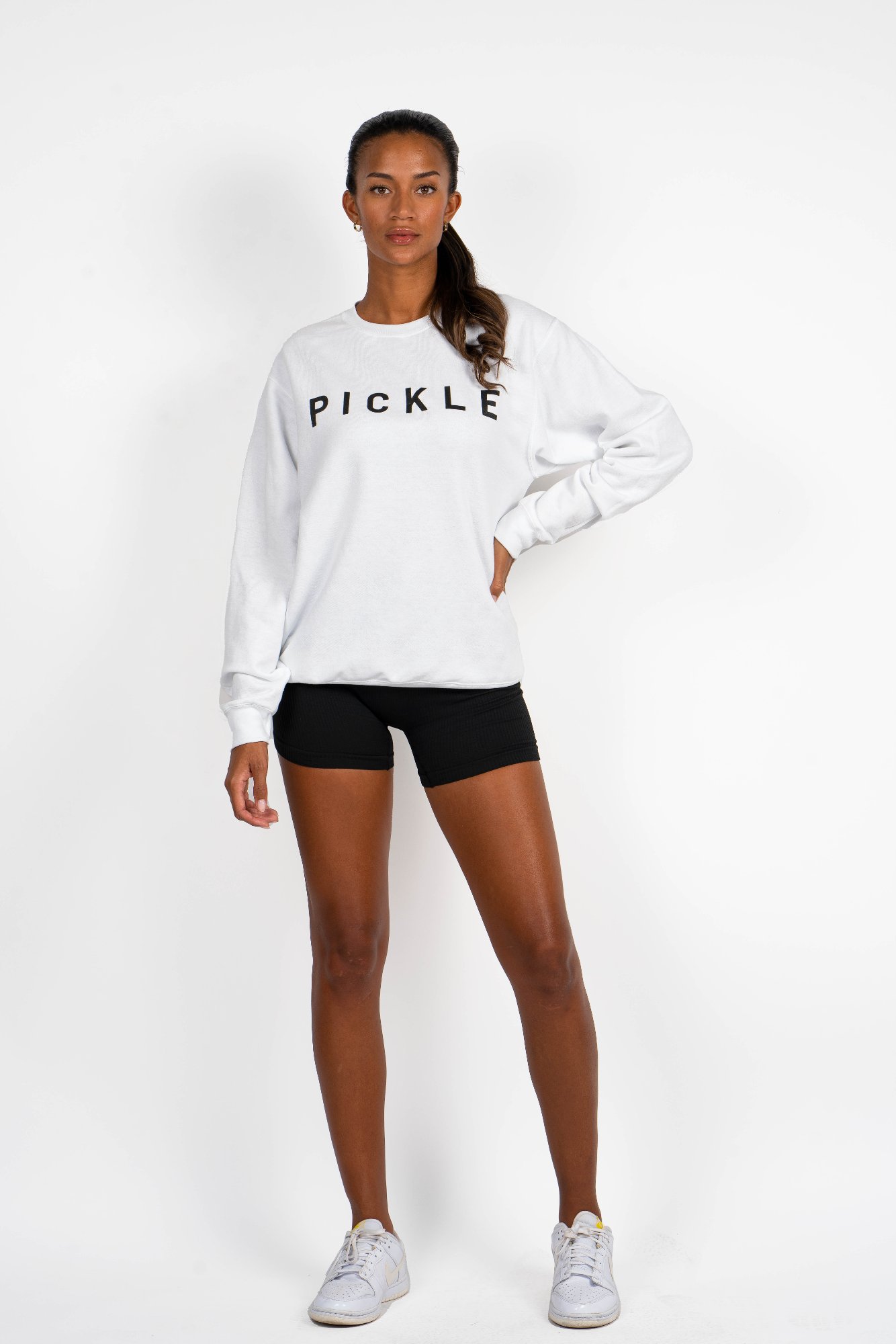 White PICKLE Crew Sweatshirt